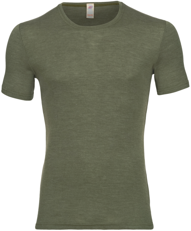 Engel Natur wolzijden t-shirt olive voor mannen