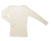 Joha wollen dameslongsleeve naturel met kant