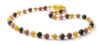 Barnsteen ketting baby/peuter honey raw met unakiet en zonnesteen