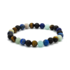 Armband  met lapis lazuli, lavasteen, tijgeroog en amazoniet