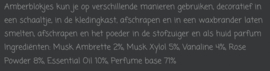 Amber blokje Black Musk/Dark opium (zwart/grijs)