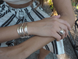 A & C Cuff (armband) Ocean Blue, silver