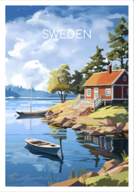 Postcard Sweden