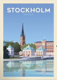 A4 Poster Stockholm - blauwe lucht