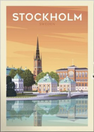 A4 Poster Stockholm - rode lucht