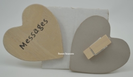 Houten hartje Messages