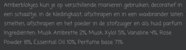 Amber blokje White musk (wit)