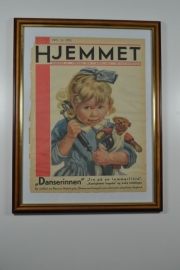 Schilderij Hjemmet: meisje aan telefoon