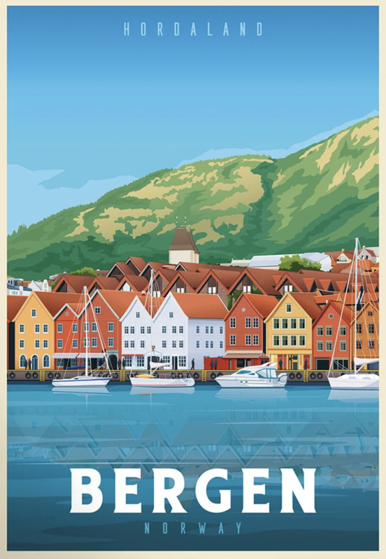 A4 Poster Bergen
