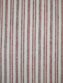 Grandfather Shirt, rood/ zwart streep