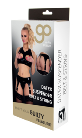 GP Datex jarretelgordel en string - zwart