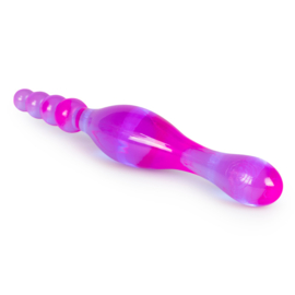 Buigzame anale Dildo met verdikkingen en kraaltjes