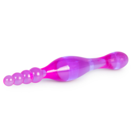 Buigzame anale Dildo met verdikkingen en kraaltjes