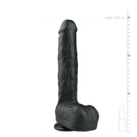 Realistische dildo zwart - 29,5 cm