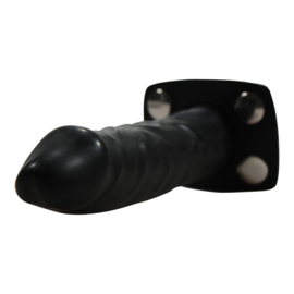 Mondknevel met latex dildo
