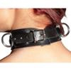 Halsband in leer met decoratie nieten