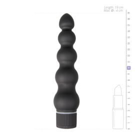Black Magic - 7 inch geribbelde anaal vibrator