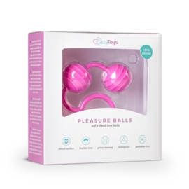 Vaginale balletjes horizontale ribbels - roze