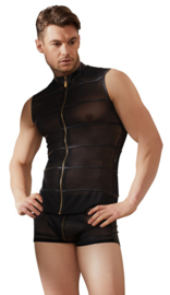 Doorschijnend Shirt Met Wetlook Strepen