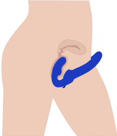 Strapless vibrerende voorbind dildo