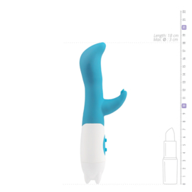 Siliconen vibrator 10 standen - blauw