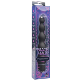 Black Magic - 7 inch geribbelde anaal vibrator