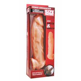 Realistische penissleeve en ball stretcher