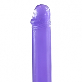 Paarse prachtige forse dubbele Dildo in jelly