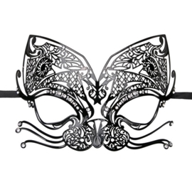 Opengewerkt Venetiaans masker - zwart