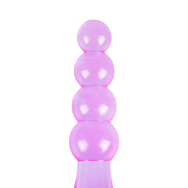 Buigzame anale Dildo met verdikkingen en kraaltjes