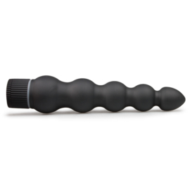 Black Magic - 7 inch geribbelde anaal vibrator