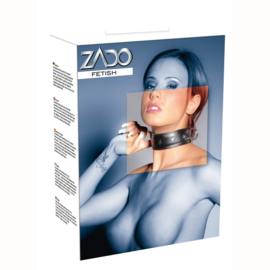 Halsband in leer met decoratie nieten