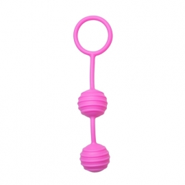 Vaginale balletjes horizontale ribbels - roze