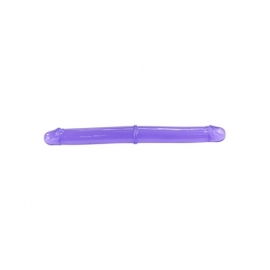 Paarse prachtige forse dubbele Dildo in jelly