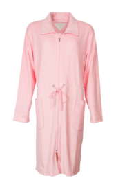 Tenderness badjas met rits kleur rosa S t/m XXL