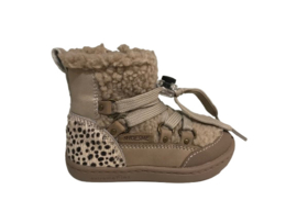 ShoesmeFL23W018-D Taupe bont gevoerd