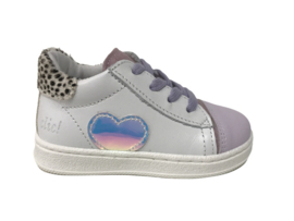 Clic CL-20320 meisjes sneaker wit lila veter