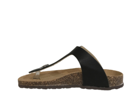 SHO.E.B76  0105C13  slippers zwart leer