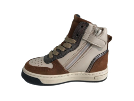 Pinocchio P1301 Meisjes Sneaker Halfhoog Taupe