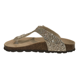 SHO.E.B. 76    0105H2 glitter meisjes slipper goud