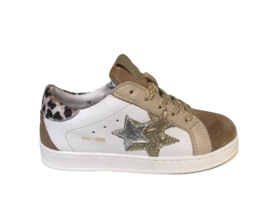 Clic CL-20305 wit meisjes sneaker Moon met beige accent