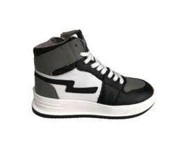 Gattino G1012 Jongens Sneaker Half Hoog Donker Grijs