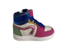 Pinocchio P1665  meisjes sneaker half hoog fucsia