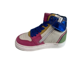 Pinocchio P1665  meisjes sneaker half hoog fucsia