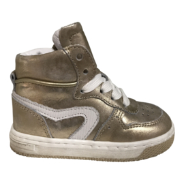 Pinocchio P1301 Hoge sneaker Platina met veter en rits