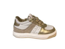 Pinocchio P1057 sneaker meisjes wit beige Goud