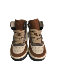 Pinocchio P1301 Meisjes Sneaker Halfhoog Taupe