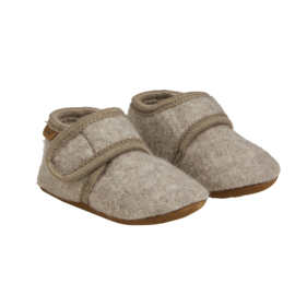 Enfant baby wool slofjes Sand Melange