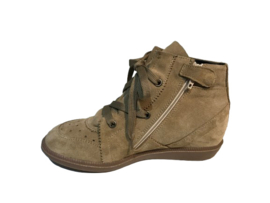 Hip H1557 meisjes sneaker hoog beige veter