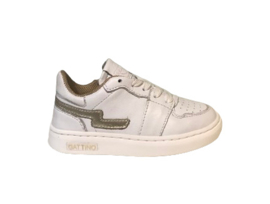 Gattino Y1015 meisjes sneaker wit met goud accent 21-27